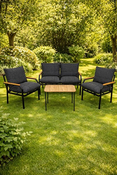 Huga Metal Alya Bahçe Takımı, Balkon Mobilyası, Koltuk Takımı, Cafe Mobilyası...