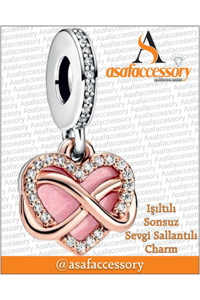 Genel Markalar Family sonsuz kalp charm | gümüş kaplama