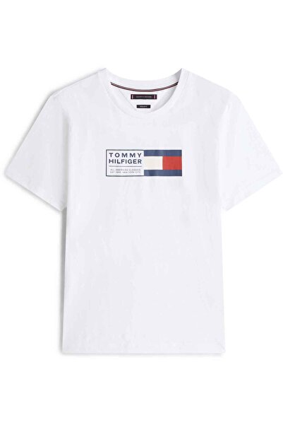 Tommy Hilfiger Erkek Marka Logolu Günlük Kullanıma Uygun Beyaz T-Shirt MW0MW4...