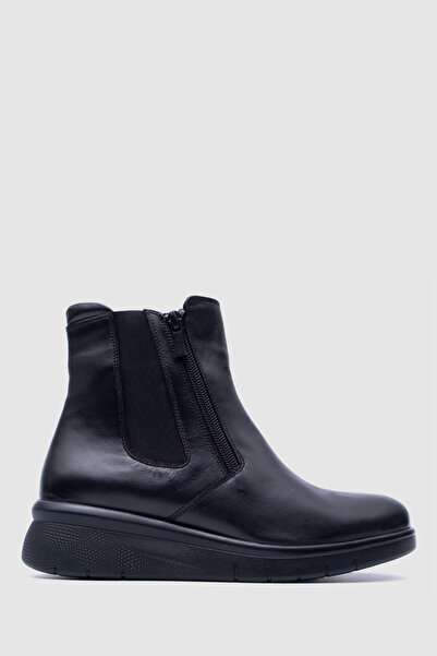 TOGO Kadın Siyah Hakiki Deri Comfort Bot [TG060274]