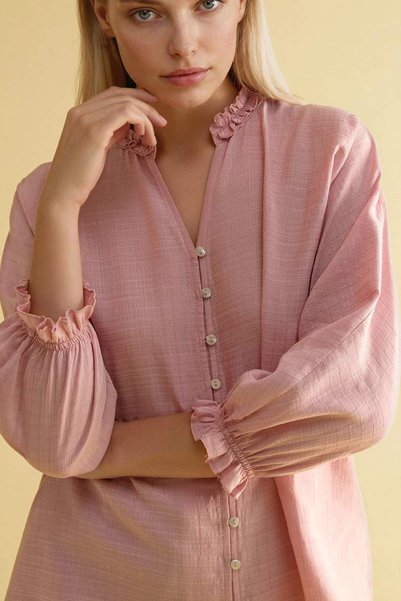 DeFacto V-Neck Long Sleeve Shirt G8959Ax26Hs