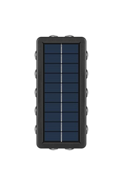 Avaleea Ηλιακό Φωτιστικό 8+4 LED Λευκό/Θερμό Φως ABS+PC 8 x 17.7 x 3.7 εκ. Μαύρο