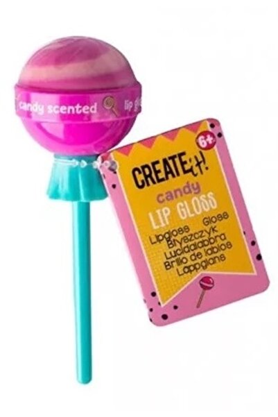 Create It ! Балсам за устни във формата на близалка, бонбонено розов