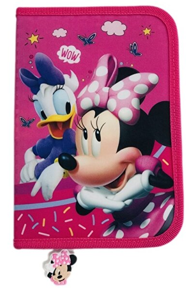 MINNIE Textile pencil case 1 zipper and 2 flaps Mouse21 x 14 x 3.5 cm