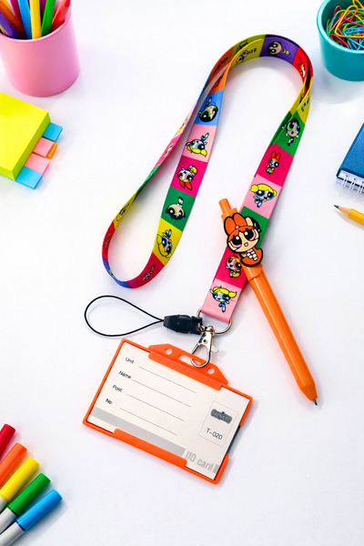 excarpin Σετ θήκης τηλεφώνου και κάρτας με κρεμάστρα για Powerpuff Girls