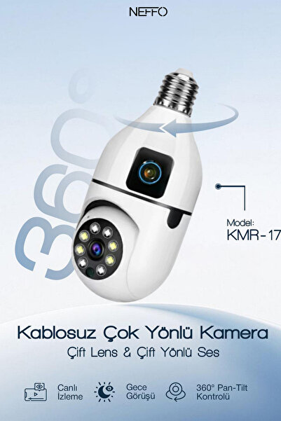 NEFFO Ampul Kamera Harekete Duyarlı Gece Görüşlü Kablosuz Bebek Izleme Kamera...