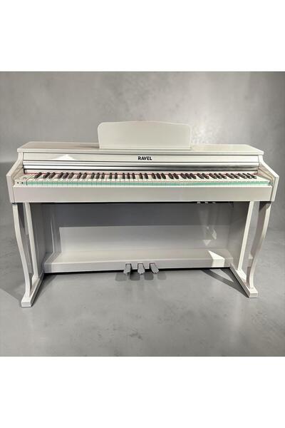Ravel RDP 120 DİGİTAL PİYANO PARLAK LAKE BEYAZ 88 HAMMER ACTİON TUŞ TABURE KU...