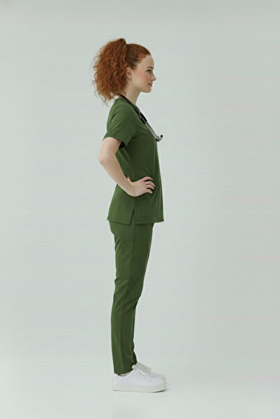 HEMİ Grasshopper Pharmacist Jersey Grass Green Scrubs Lycra Σετ