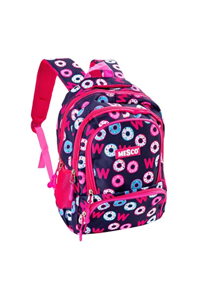 Mesco School bag 4 compartmentsDonutsNavy/Pink38 x 25 x 15 cm