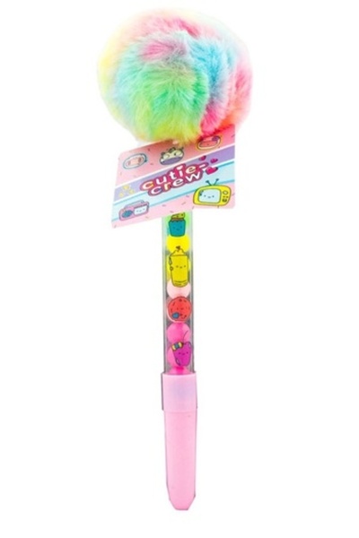 Create It Cutie Crew pix pufos cu cristale decorative în interior Roz/Multicolor
