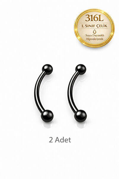 Sacce Scarves&Accessories Çelik Toplu Piercing Tragus Helix Kıkırdak Lob Kaş