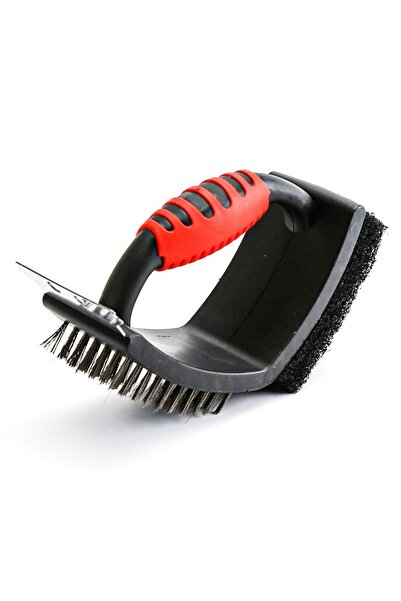 Avaleea Sârmă de grătar 3 în 1 cu racletă și burete, din oțel inoxidabil, 16 ...