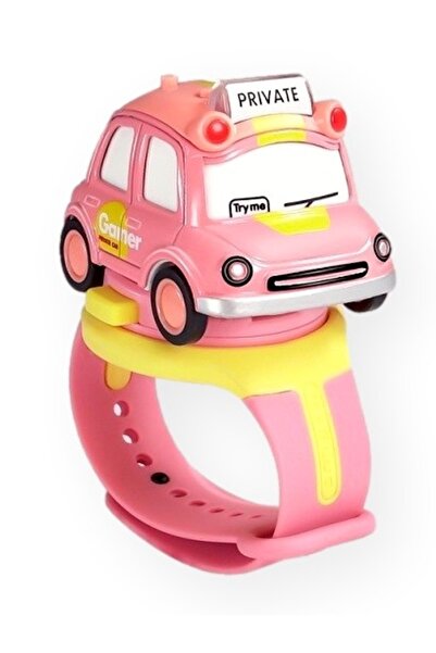 Avaleea Children's watch with lights and soundsPink Car