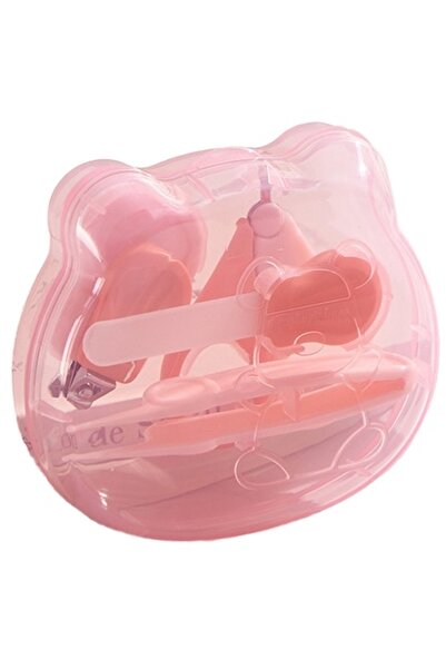 Avaleea Baby Nail Care SetTeddy Bear Shaped Storage BoxPink