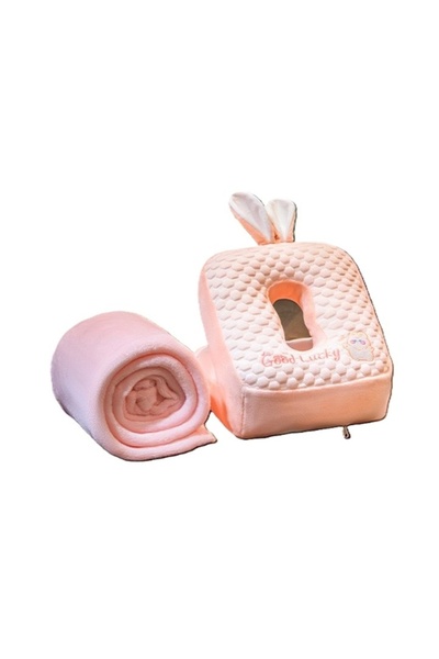 Avaleea 2in1 Blanket and Pillow SetBunny Pattern with Storage Space BlanketMi...