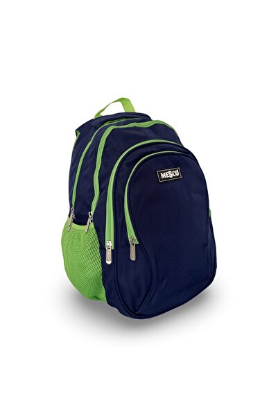 Mesco large school bag4 compartmentsDark Blue/Green38 x 25 x 15 cm