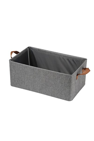 Avaleea Basket Storage BoxTextile MaterialFoldable47x30x25 cm35 lMetal Framew...