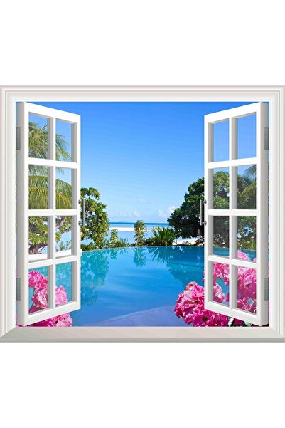 StickerArt Pencere Poster Duvar Kağıdı Paradise Yapışkanlı Sticker