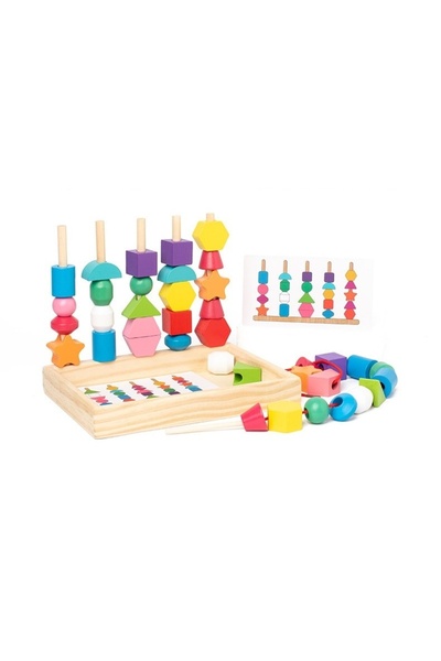 Avaleea Montessori Sorting ToyWoodenGeometric Shapes+3 Years25 Pieces21.5 x 1...