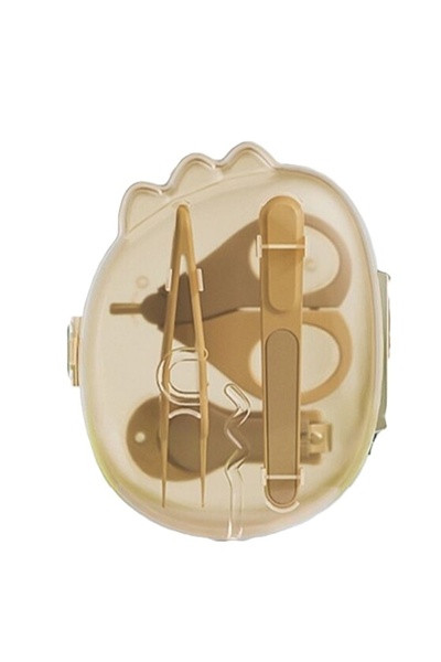 Avaleea Baby Nail Care SetDinosaur Shaped Storage Box11.5x9x3 cmBeige