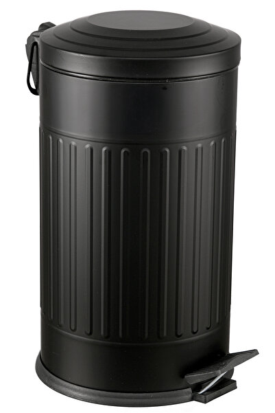 Eforeca Vintage Çöp Kovası Çizgili Siyah 16 Lt