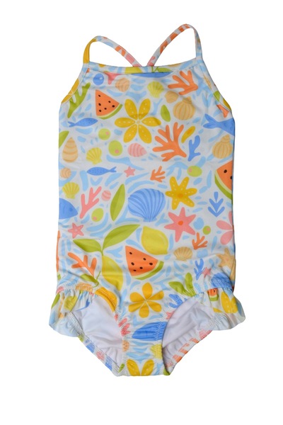 SOLEDA Uv Protected Quick-Drying Baby Girl Swimsuit Underwater Salad