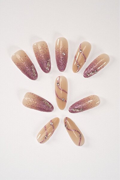 POP Beauty Takma Tırnak Seti & Zararsız Yapıştırıcı, El Yapımı (HANDMADE) POP...