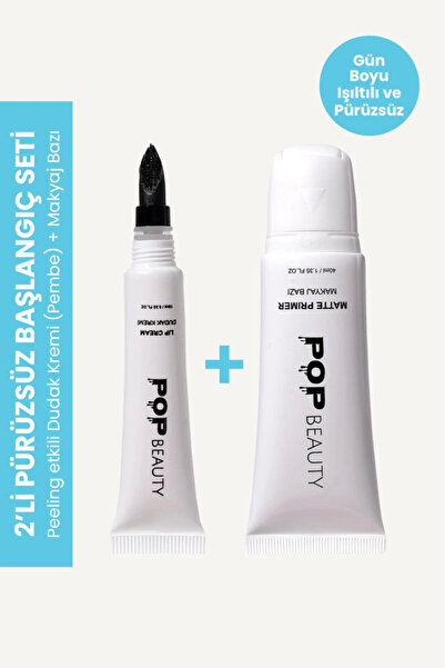 POP Beauty Peeling Yapan Dudak Kremi (Pembe) & AYDINLIK VEREN GÖZENEK KÜÇÜLTE...
