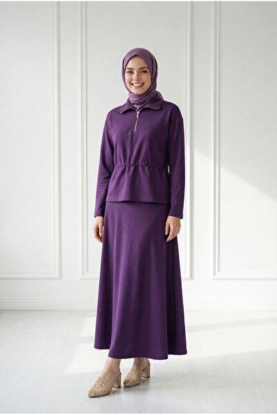 BENAHOLL Σετ Ilgaz με φερμουάρ μέχρι το μέσο και φούστα με σούρες στα πλαϊνά ...