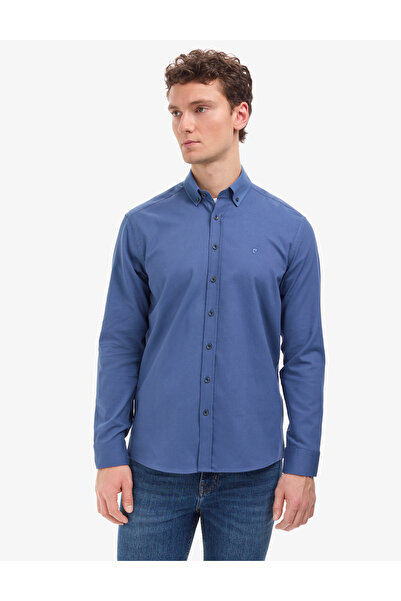 Pierre Cardin Сорочка з довгими рукавами стандартного крою індиго 50316736-VR028