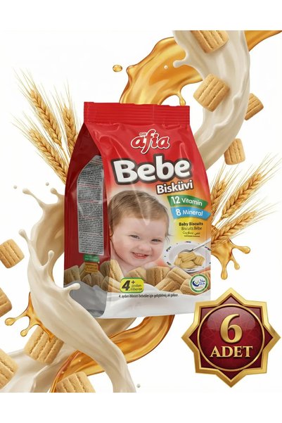 Afia Bebe Bisküvisi Vitamin Katkılı 6x150 Gr