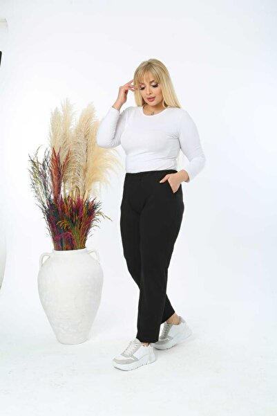 Esina Kadın Boru Paça Eşofman Altı Büyük Beden