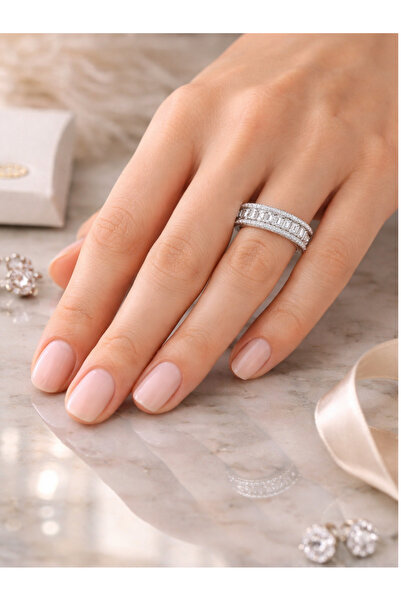 Sentivo Inel Argint 925 placat cu Rodiu, Pietre zirconiu, Design elegant si r...