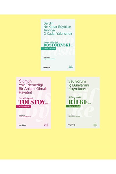 hayykitap Klasikler / Hayat Dersleri 3^lü Set / Dostoyevski - Tolstoy - Rilke