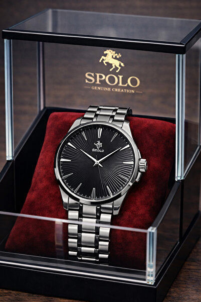 S.POLO YENİ SEZON MODEL GÜMÜŞ RENK yeşil  kadran ERKEK KOL SAATİ BİLEKLİK HED...