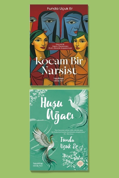 hayykitap FUNDA UÇUK ER 2 Lİ SET / KOCAM BİR NARSİST - HUŞU AĞACI