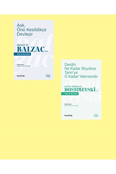 hayykitap Klasikler / Hayat Dersleri 2'li Set / Balzac - Dostoyevski