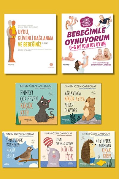 hayykitap مجموعة Sinem Özen Canbolat مكونة من 7 قطع/ ربط آمن للنوم - اللعب مع...