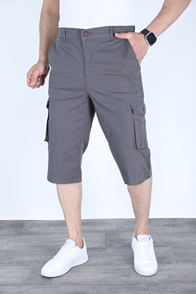 sports here Kapri Kargo Cepli Keten Mevsimlik Pantolon