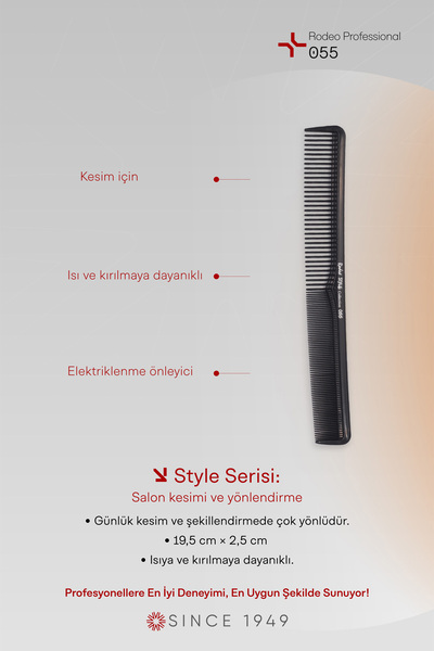 RODEO STYLE SERİSİ ANTİSTATİK CARBON TARAK NO:055