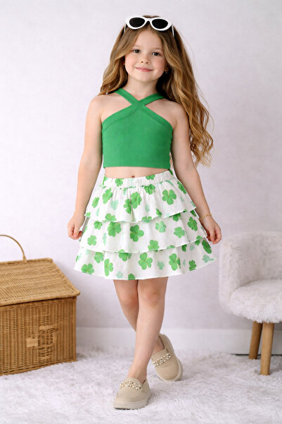 KOKOŞ BEBEK Σετ φούστα με μοτίβο λουλουδιών