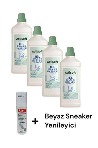 KMS HOME Actisoft Bitkisel Jel Bulaşık Makinesi Deterjanı 40 Yıkama 1000 ml X...