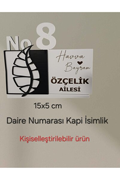 MK butik Özelleştirilebilir Dekoratif Dış Kapı -Daire Otel Ofis Kapı Numarası...