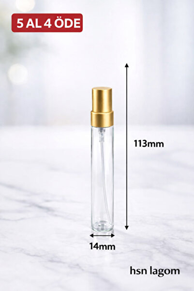 HSN LAGOM 10 ml Boş Kalem Parfüm Şişesi Cam Tüp Vidalı Kolay (1 ADET)