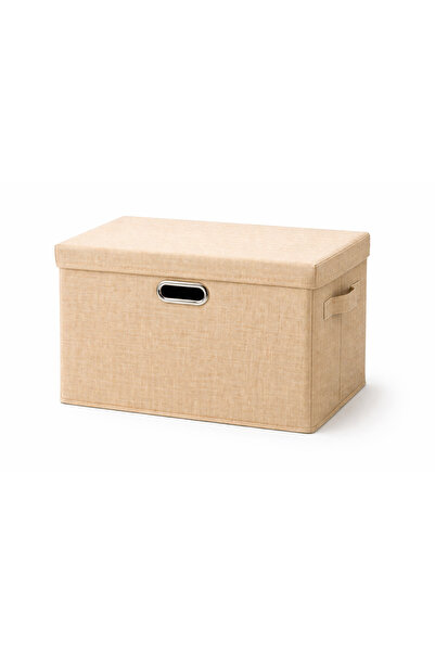 OEM Textile Storage Box S – 14 L, Foldable Organizer for Clothes - Golden Beige