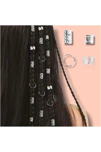 Bacoss طقم حلقة شعر بوهيمية - طقم أقراط شعر مختلط مكون من 10 قطع (Bc-1152)