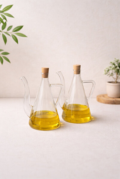 KaiHome وعاء زيت زجاجي من البورسليكات مكون من قطعتين/حلية 500 مل