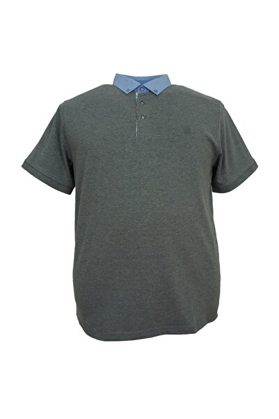rugatchi Men's Large Size Oversize Shirt Collar Lycra T-Shirt