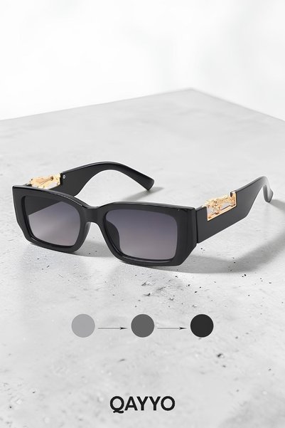 QAYYO Accessories Panther Vintage Siyah Unisex Uv400 Güneş Gözlüğü
