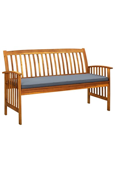 Concept Bancă de grădină cu pernă, 147 cm, lemn masiv de acacia